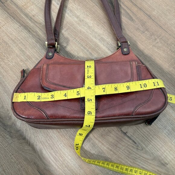 Y2K Spring Leather Shoulder Bag Brown - Picture 10 of 13